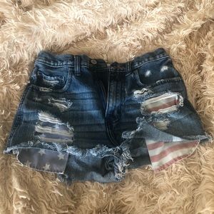 Denim shorts